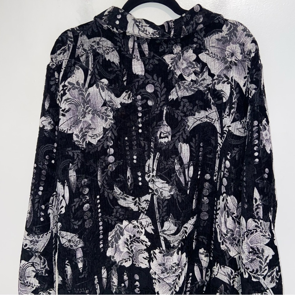 Dressbarn Jacket Womens Plus Size 24 Reversible Tapestry Floral Brocade Artsy - Picture 12 of 13